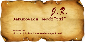 Jakubovics Renátó névjegykártya