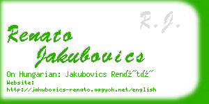 renato jakubovics business card